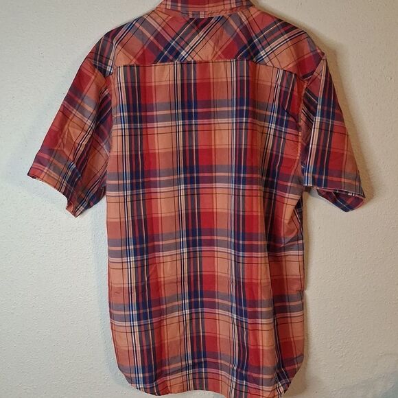 TRUE ROCK Red and Blue Casual Button Down Shirt Size XXL NWT - Picture 5 of 7